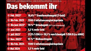 IGMTarifvertrag 5 jährliche Sonderzahlungen mit Rechtsanspruch [upl. by Lamdin]