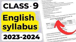 Class 9 English Syllabus 20232024  English Syllabus Class 9 2024  Reduced Syllabus CBSE NCERT [upl. by Peppie]