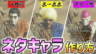 【レシピ有り】『ネタキャラ』のキャラメイクキャラクリレシピを紹介！！！【MHWsモンハンワイルズ】 [upl. by Elissa772]