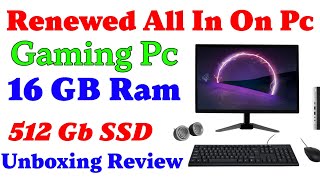 Renewed Gaming HP All In Pc Unboxing And Review  16 GB Ram 512GB Storage Mini Pc Cumputer Set [upl. by Ezalb929]