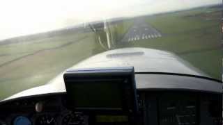 Flying with Spitfire Display Pilot Air Marshal Cliff Spink Cranfield Airport landing Lancair 320 [upl. by Assiluy]