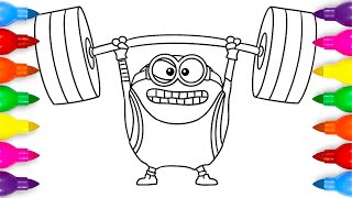 Minion Olympics Coloring Page [upl. by Nnahtur668]