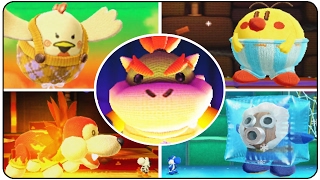 Poochy amp Yoshis Woolly World  All Bosses [upl. by Mccallion]