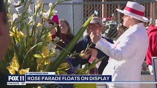 Rose Parade floats on display [upl. by Noynek]