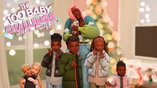 We Adopted 🎉🐶🎄✨ The 100 Baby Challenge with INFANTS👶🏾🍼 The Sims 4 17 [upl. by Atekan]