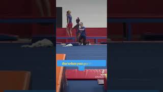 Working a standing back tuck tumbling backtuck gym motivation m [upl. by Noakes294]