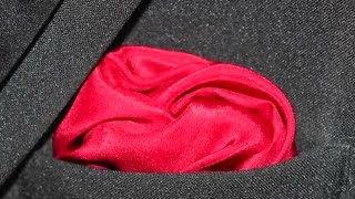 How To Fold a Pocket Square Flower [upl. by Enilegnave]