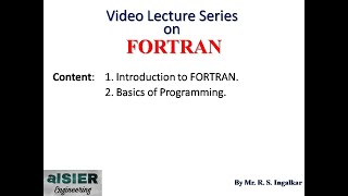 20 Introduction to FORTRAN [upl. by Airliah30]