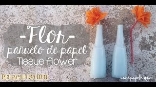 Flores con pañuelos de papel  Tissue Flower [upl. by Schluter]