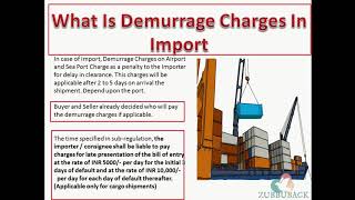 What is Demurrage Charges in Import [upl. by Eitra]