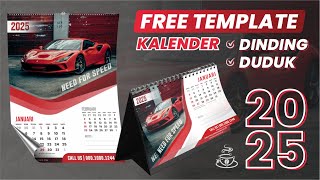 FREE DOWNLOAD TEMPLATE KALENDER 2025  PART 3 [upl. by Enelear]