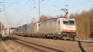 Crossrail BR 186 906 und 186 907 mit LKW Walter UKV in Hindelbank [upl. by Jodie]