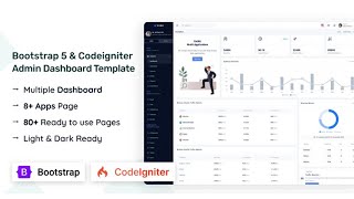 Bootstrap amp Codeigniter Admin Dashboard Template [upl. by Relyhcs]