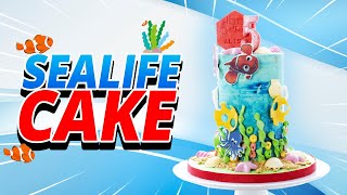 UNDER THE SEA GANACHE CAKE TUTORIAL CAKE DECORATING [upl. by Allerie251]