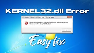 Fix Dynamic Link Library KERNEL32dll Error In Windows 7 [upl. by Nymsaj410]