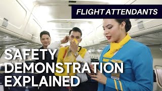 IMPORTANCE OF THE INFLIGHT SAFETY DEMO  Anything Flight Attendants [upl. by Ahsilyt]