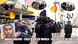 Marnz Malone  Cold Hearted World Public Freestyle [upl. by Dikmen308]