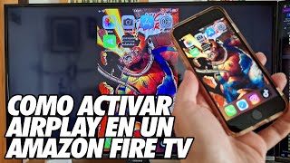 Como Activar Airplay en un Fire TV Stick  Clona la Pantalla de tu iPhone [upl. by Ellennej]