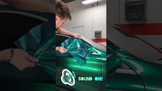 Wrapping this MercedesBenz S550 Coupe in Kpalfilm supergloss Jet Green Metallic asmr viral [upl. by Nate]