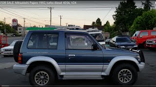 SOLD  Mitsubishi Pajero 1992 turbo diesel 4D56 V24 RHD JDM [upl. by Keel]