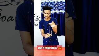 Ring and chain magic challenge ll 💯👌 youtube short magic ✨ [upl. by Case]