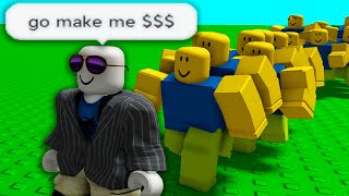 Forcing 100 Roblox NPCs to make me RICH [upl. by Tomkiel]