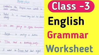 CLASS3 English grammar worksheet with syllabus class3 English Question paper [upl. by Aiak]