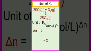 Determination of the unit of KC for the reversible reaction 2SO2g  O2g → 2SO3g chemistry [upl. by Zicarelli]