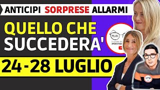 24  28 LUGLIO ⚡ SUCCEDE TUTTO ➡ INPS GOVERNO NOVITà ❗️ PAGAMENTI LAVORAZIONI RDC BONUS AUU PENSIONI [upl. by Yeaton]