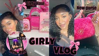 Girly Vlog 🎀 Collective Haul  Hair Day [upl. by Neerahs]