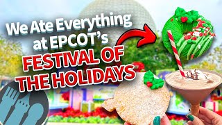 We Ate EVERYTHING at EPCOTs Festival of the Holidays [upl. by Sherry]