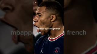 Mbappe speaking English vs French football sewey sewy edit mbappe french shorts viral [upl. by Alauqahs]