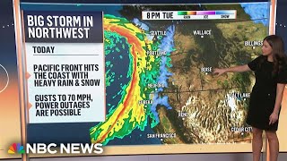 Huge storm system will soak the Gulf Coast as an atmospheric river takes aim out West [upl. by Etteraj]