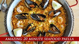 The most AMAZING 20 MINUTE Seafood Paella [upl. by March609]