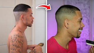 COMO FAZER HIGH MID FADE NO CABELO EM CASA [upl. by Frasco]