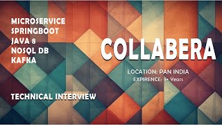 SELECTED  Collabera  Java microservice spring boot real time interview  Real time interview [upl. by Eillo586]