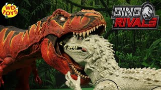 TREX EATS INDOMINUS REX Jurassic World Custom Colossal TRex [upl. by Ecart]