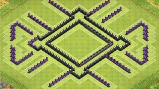 Clash of Clans  TH8 Clanwar Base Anti Dragon [upl. by Refinnej]