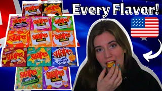 American Tries Every Arnotts Shapes Flavor  Aussie Snacks 🇦🇺 [upl. by Arty]