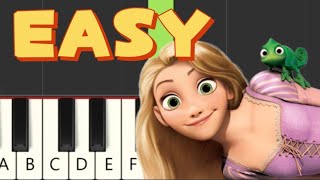 EASY⭐2 I See the Light From quotTangledquot  Beginner Piano Tutorial [upl. by Domeniga]