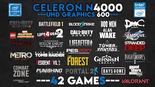 Celeron N4000  UHD 600 Test in 42 Games in 2024🔥 [upl. by Winthrop]