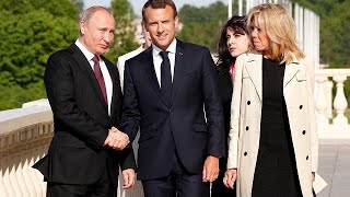 Watch live Emmanuel Macron meets Vladimir Putin [upl. by Sharos]