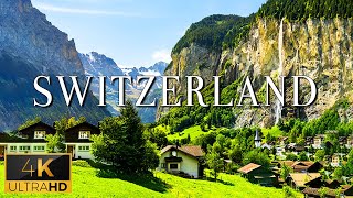 FLYING OVER SWITZERLAND 4K UHD  Relaxing Music With Stunning Beautiful Nature 4K Video Ultra HD [upl. by Analah]