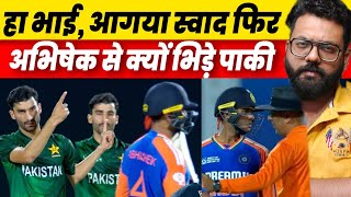 Abhishek Sharma Pakistan spinner umpire forced to intervene in IND vs PAK Emerging Teams Asia Cup [upl. by Onileba]