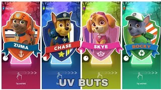 PAW Patrol The Mighty Movie  ZUMA vs CHASE vs SKYE vs ROCKY Tiles Hop EDM Rush [upl. by Dawaj]