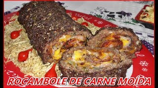 COMO FAZER ROCAMBOLE DE CARNE MOÍDA RECHEADO [upl. by Nosydam785]