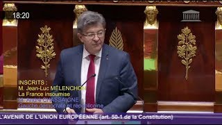 DISCOURS SUR LAVENIR DE LEUROPE  Mélenchon [upl. by Noyart]