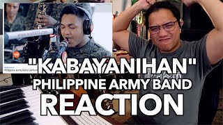 quotKabayanihanquot  Philippine Army Band  Reaction Video  Guitar Lesson  Filipino w English subs [upl. by Ahcim]