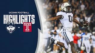 HIGHLIGHTS  UConn Football vs Temple [upl. by Giesecke]