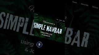 Create a Navbar with HTML CSS amp JS  Full Tutorial at 6 PM [upl. by Corena]